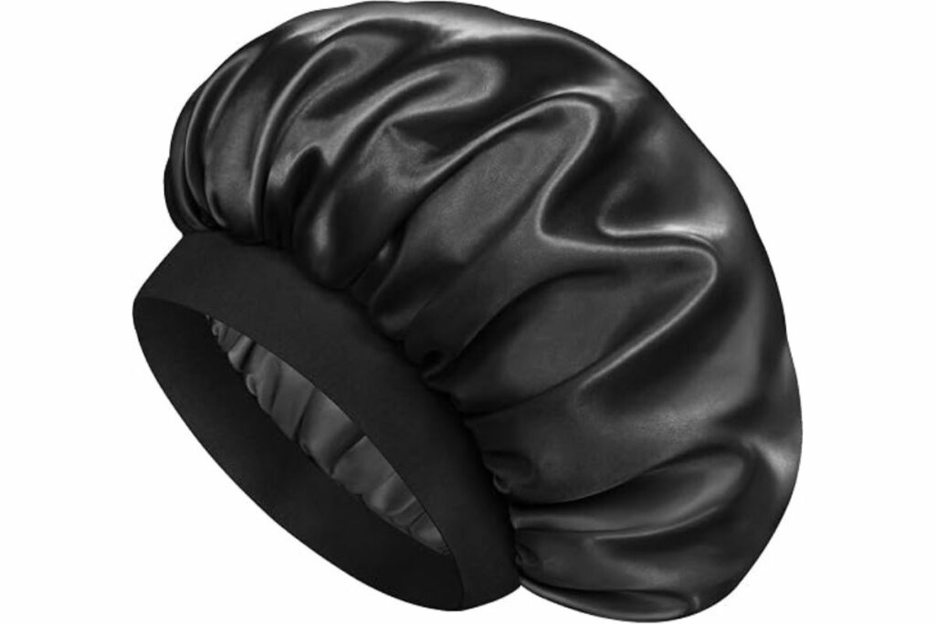 Gorro de Satén de Seda para Dormir, Gorra de Seda de Doble Capa para Hombres y Mujeres, Suave Gorro Forrado de Satén para Cabello Rizado / Amazon