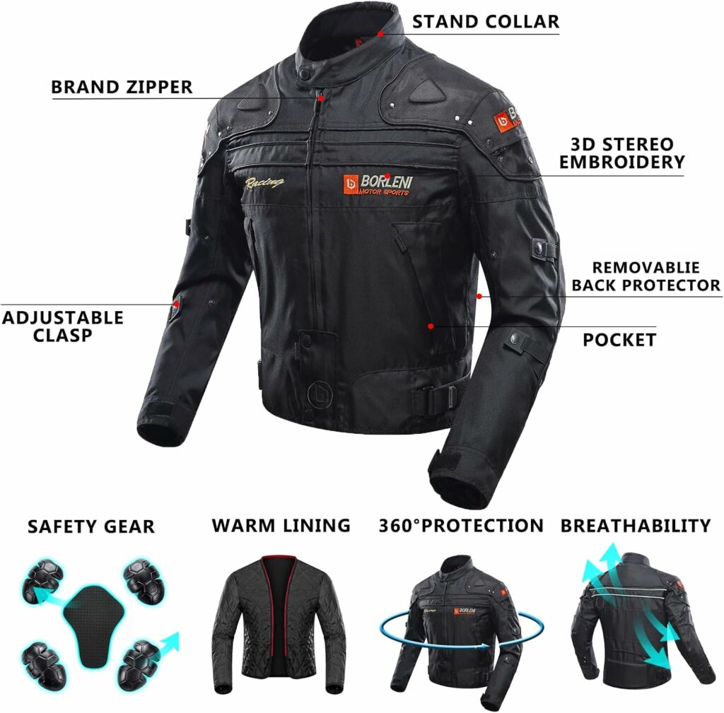 Chaqueta para motociclista.