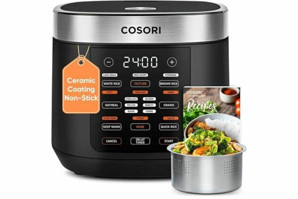 Cosori Olla arrocera de 10 tazas, lógica difusa, olla interior / Amazon
