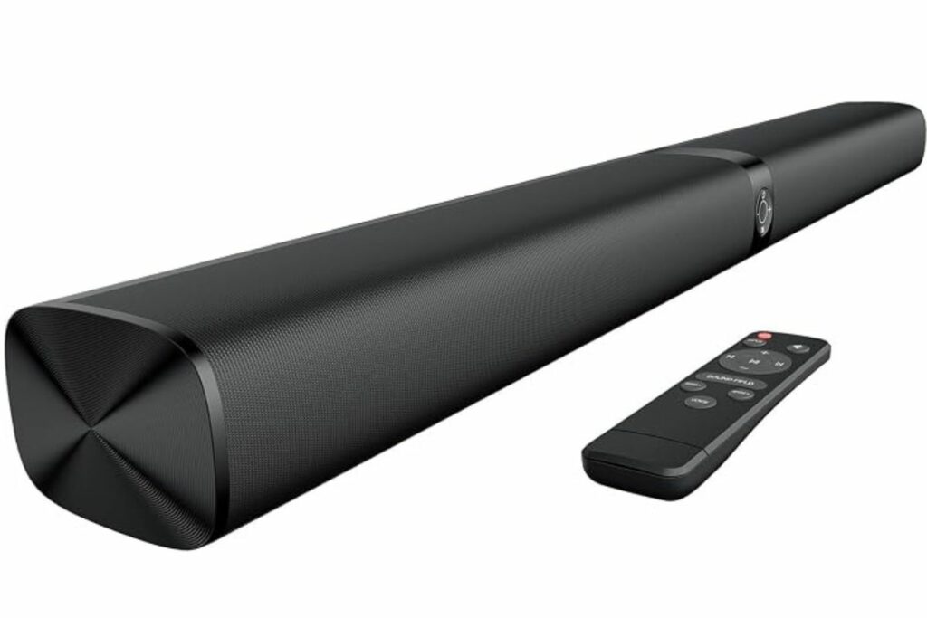 Barra de sonido para Smart TV, barra de sonido con conexión Bluetooth/ARC/Opt/AUX, aumento de volumen automático, 3 modos de ecualizador, barra de sonido desmontable 2 en 1 para TV/PC / Amazon