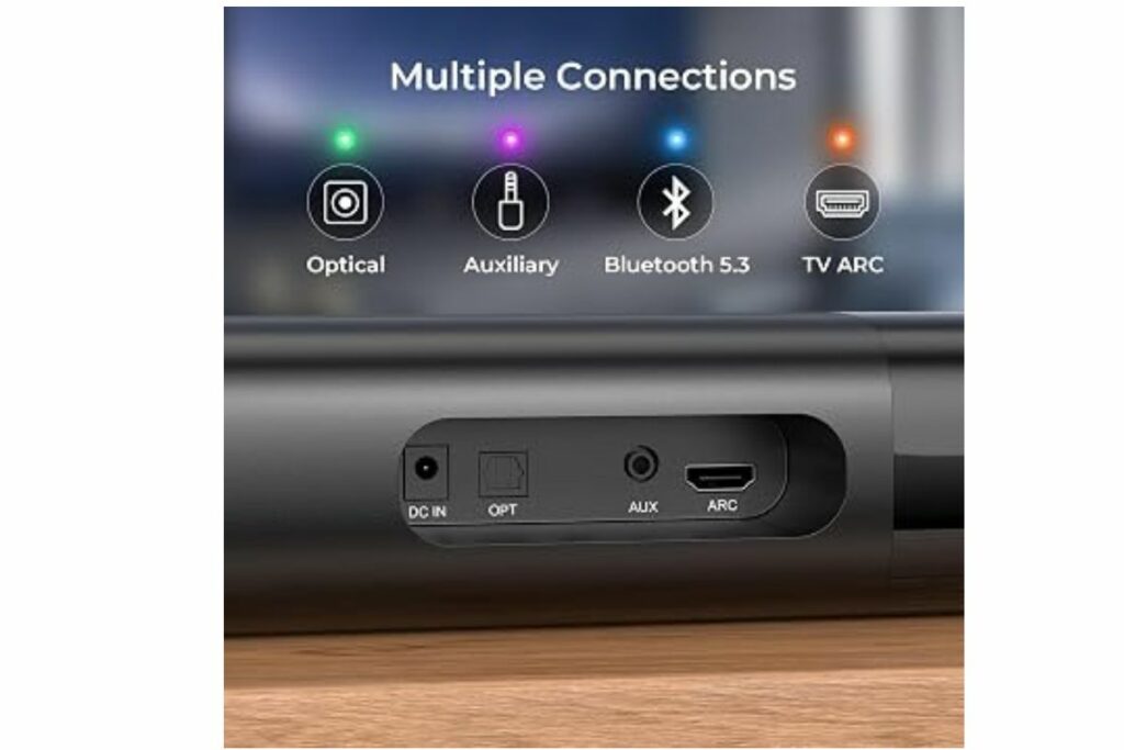 Barra de sonido para Smart TV, barra de sonido con conexión Bluetooth/ARC/Opt/AUX, aumento de volumen automático, 3 modos de ecualizador, barra de sonido desmontable 2 en 1 para TV/PC / Amazon