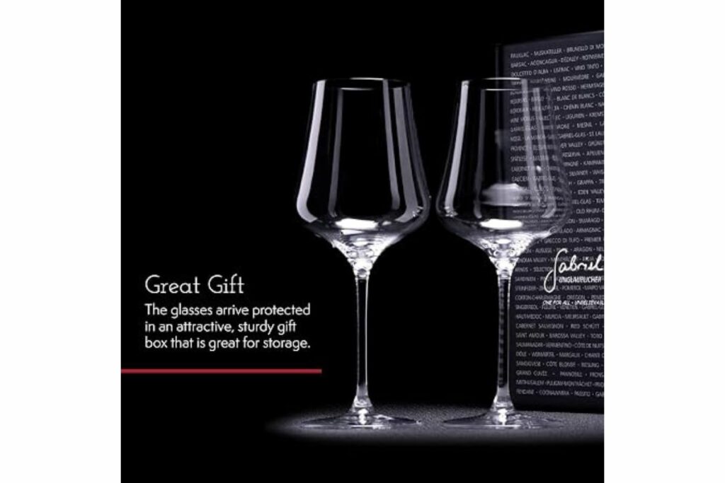 Gabriel-Glas Copas de vino de cristal StandArt, juego de 4 con cajas de regalo - Copa de vino universal premium para vino tinto y blanco - Aptas para lavavajillas, sin plomo, 16 oz. / Amazon