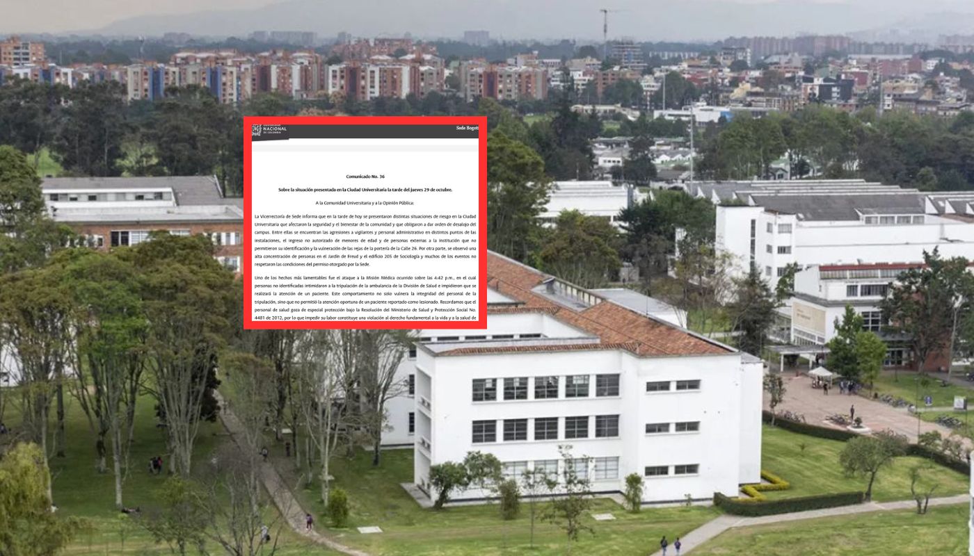 Universidad Nacional suspendió clases tras enfrentamientos en campus