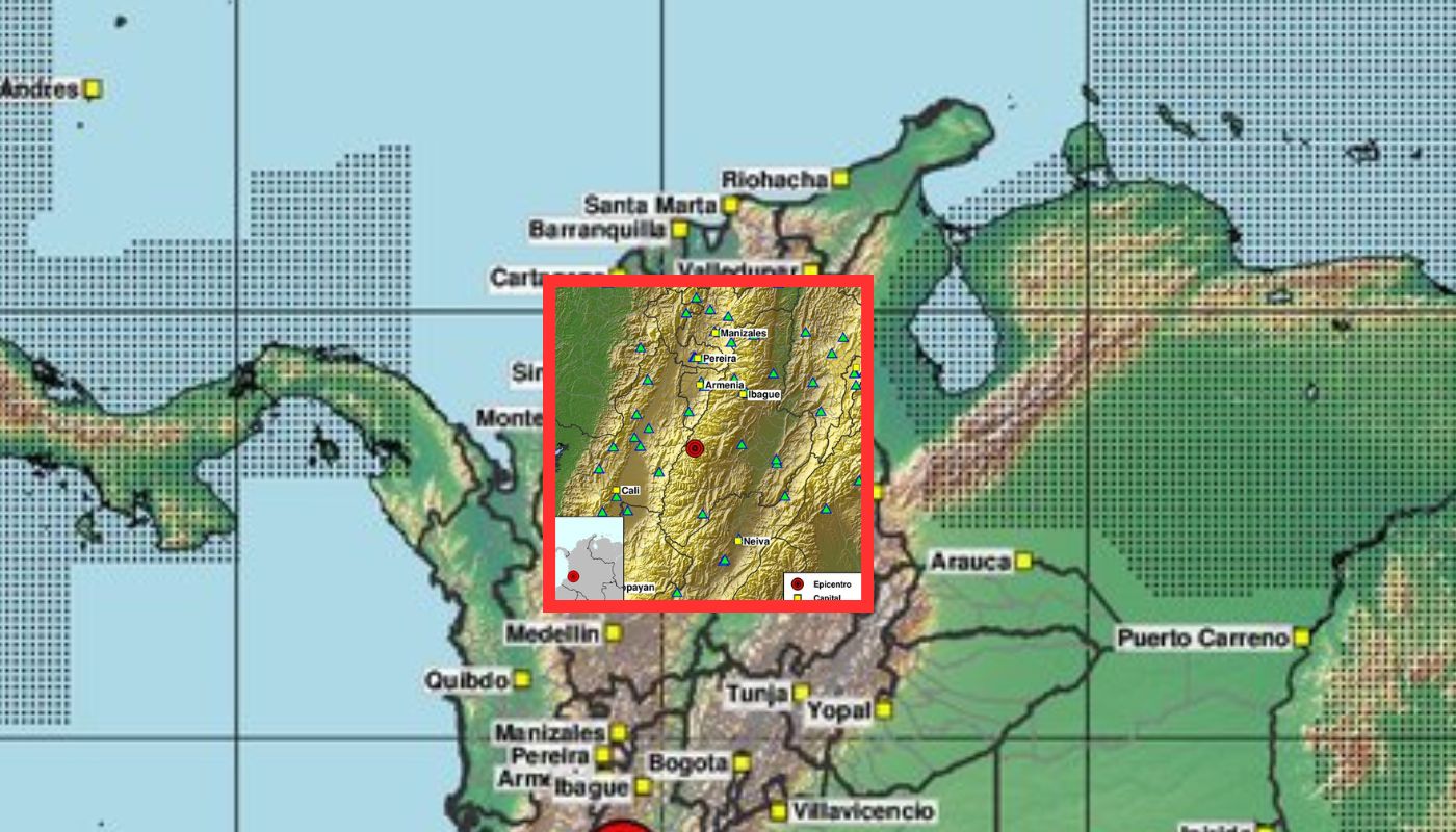 Temblor en Colombia en Chaparral (Tolima) en madrugada de estes 30102026