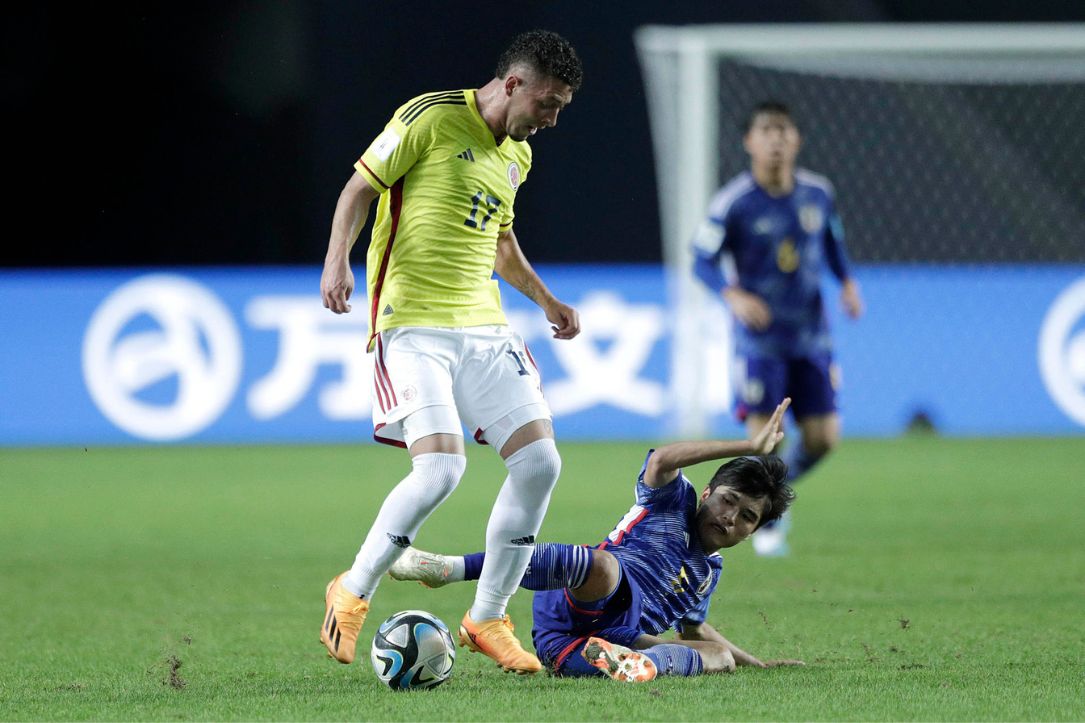 Foto durante partido entre selecciones colombiana y japonesa, en nota de Colombia vs. Japón hoy en Mundial Sub-20, en fotos: relato de qué pasó y goles.