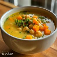 Aprenda a hacer una sopa de garbanzos con zanahoria muy fácil y rápido. Esta receta es ideal para una cena ya que es nutritiva pero no cae muy pesado.