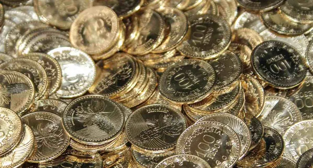 Foto de monedas colombianas.