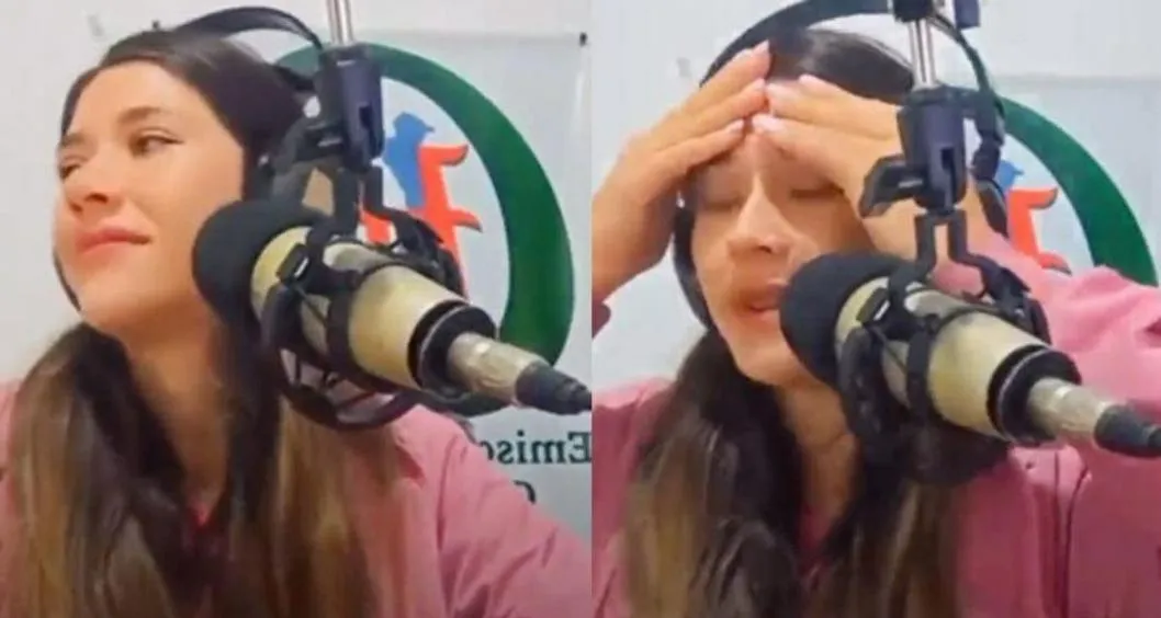 El temblor en Colombia asustó a Camila Manrique, locutora de radio que estaba en un programa en vivo cuando la tierra se movió.