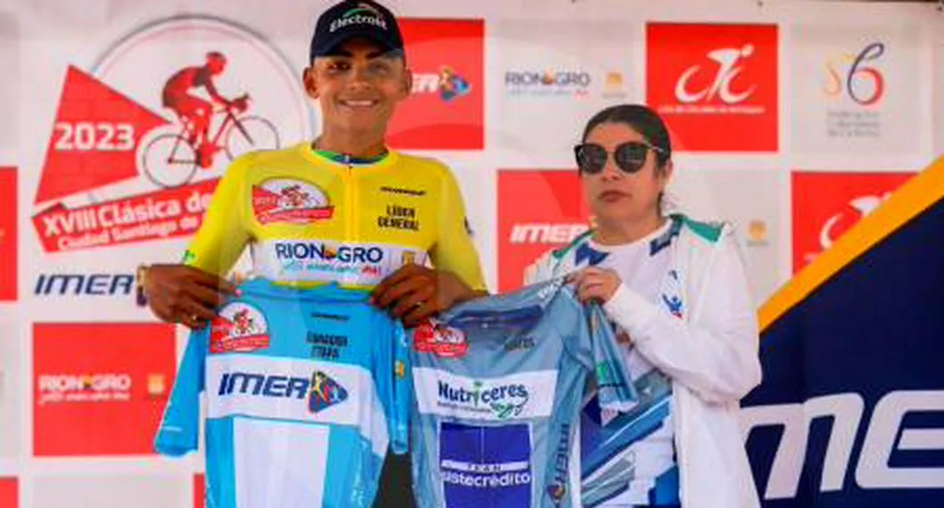 Se trata de Cristian Vélez Riveros, actual campeón juvenil de la Vuelta a Rionegro, quien sobrevivió al choque contra un camión.