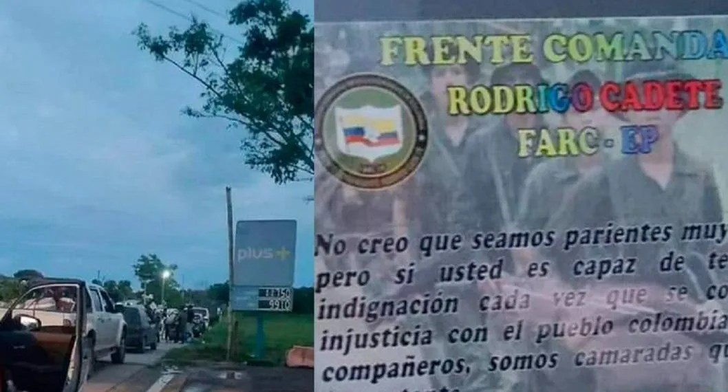 Disidentes de las Farc pusieron retén en Caquetá y registraron los carros