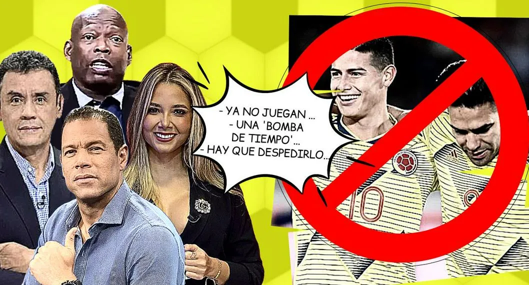 Periodistas y exjugadores de ESPN atacaron y criticaron la última convocatoria de la Selección Colombia, encabezada por James Rodríguez y Falcao García.