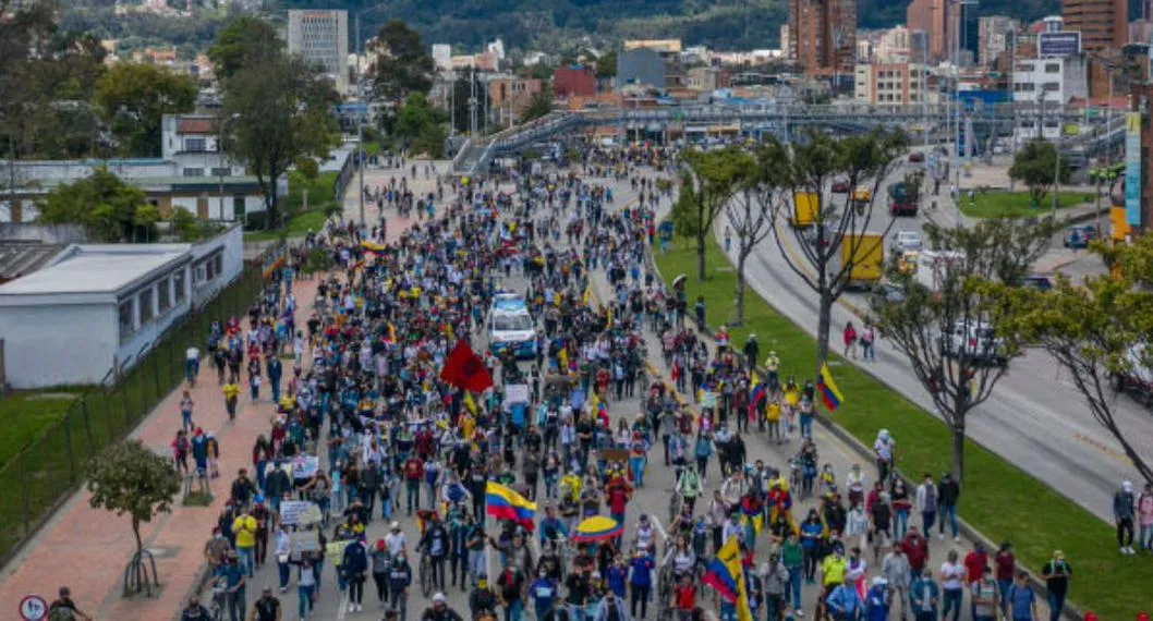 Manifestaciones en Colombia a propósito de los puntos de encuentro de las marchas del 16 de marzo. 