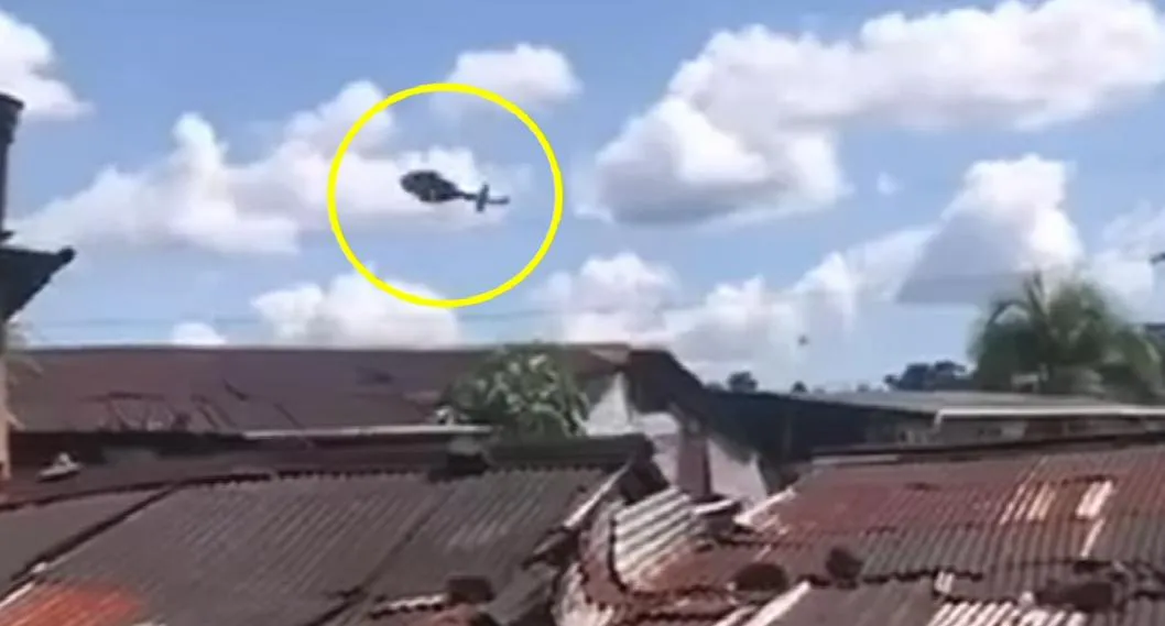 Helicóptero caído en Quibdó, Chocó.