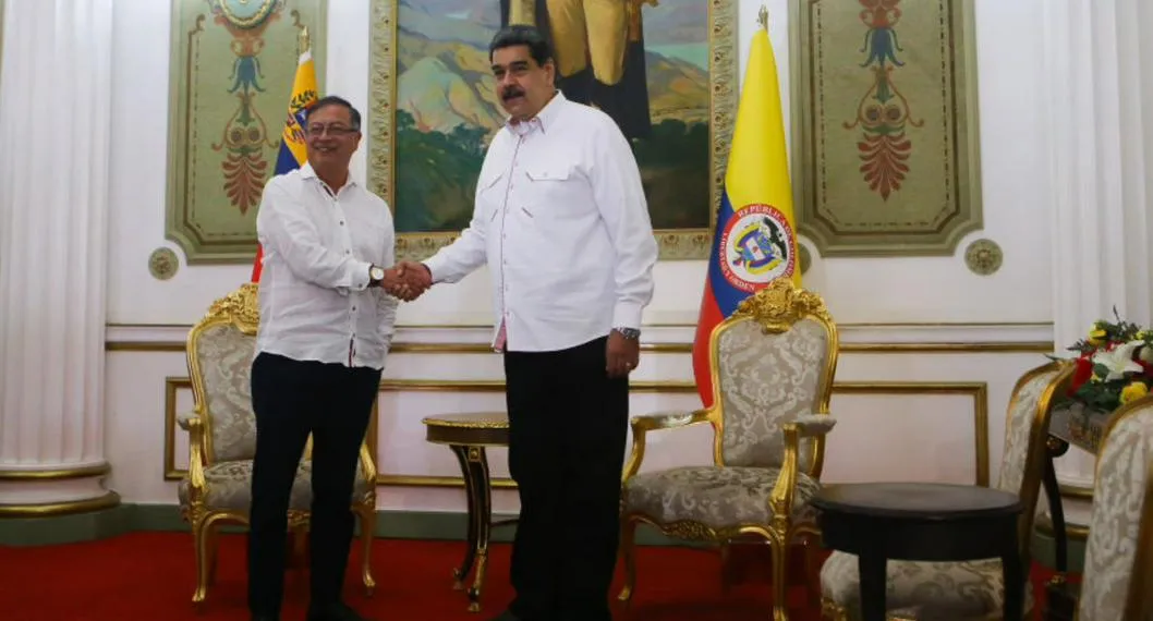 Encuentro entre Gustavo Petro y Nicolás Maduro en Caracas ilustra nota de nueva reunión entre ambos que se canceló.