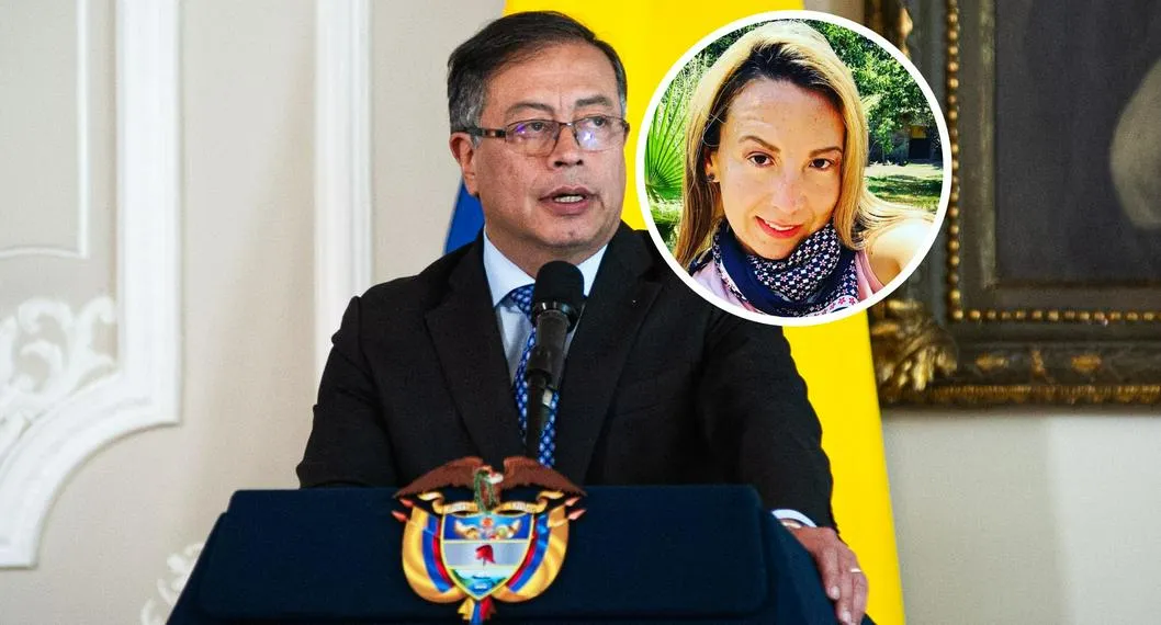 Fotos de Gustavo Petro y de Mafe Walker, en nota de que el presidente de Colombia usaría a la colombiana en su Gobierno, según broma de Daniel Samper.