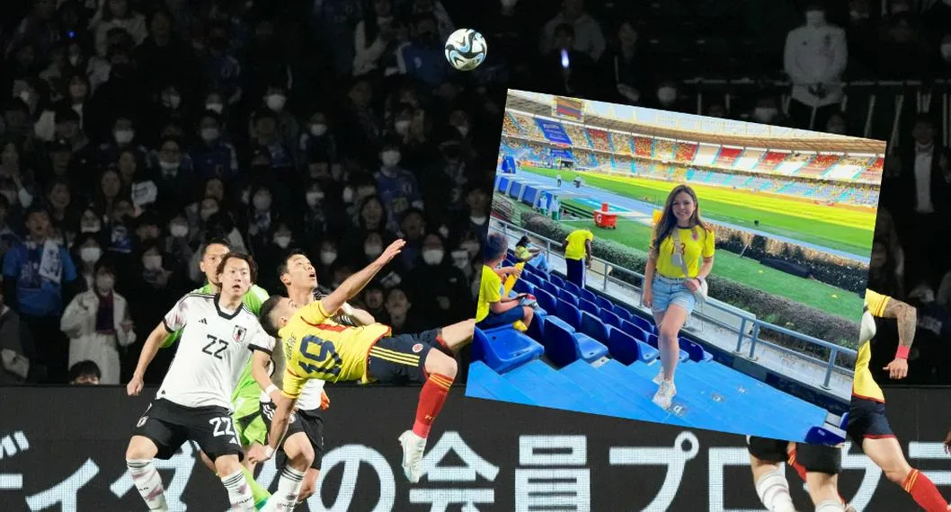 Así fue la chilena de Rafael Santos Borré con la Selección Colombia, este martes, ante Japón. Su esposa Ana Caicedo reaccionó con desahogo.