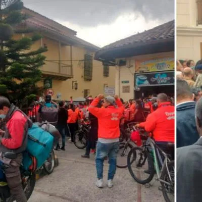Protestas domiciliarios de Rappi contra reforma laboral, con bloqueo en Congreso
