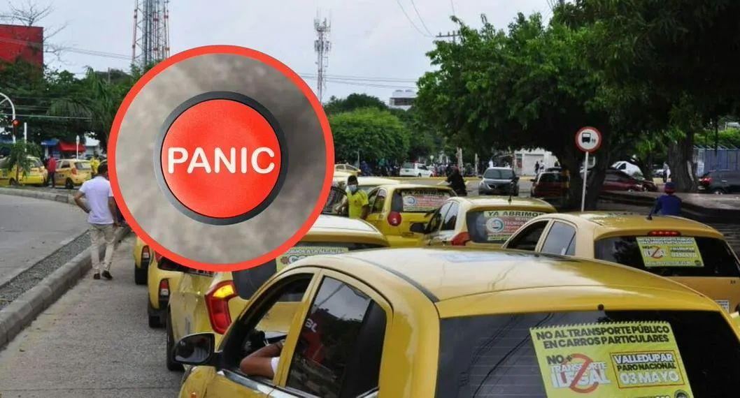 Foto de taxis, a propósito de la instalación de botones de pánico