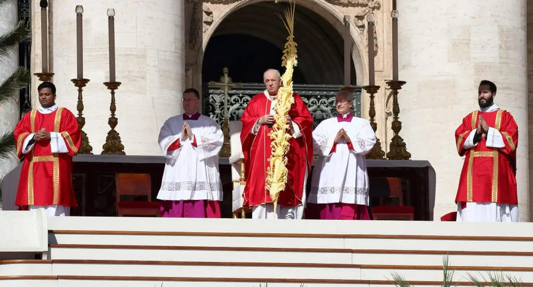 Papa Francisco en la misa del Domingo de Ramos.