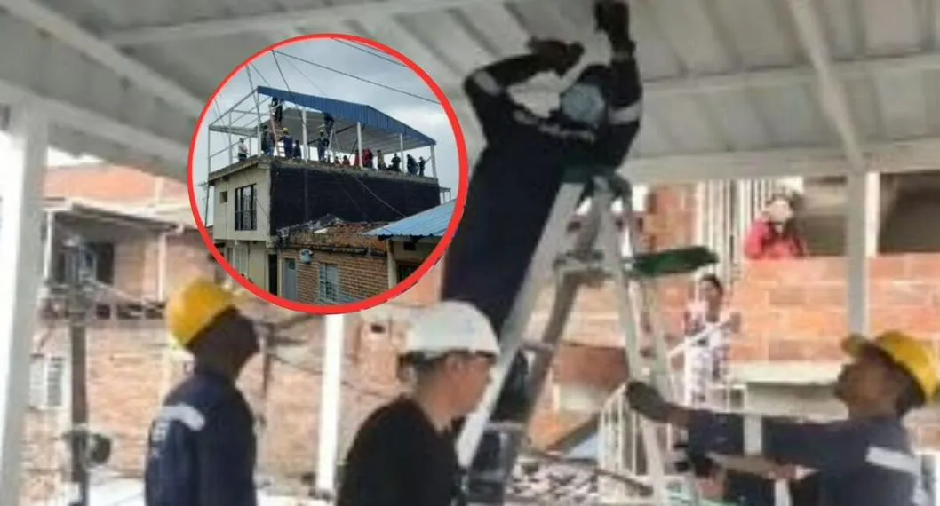 Foto de estructura desmontada que afectaba al Miocable de Cali