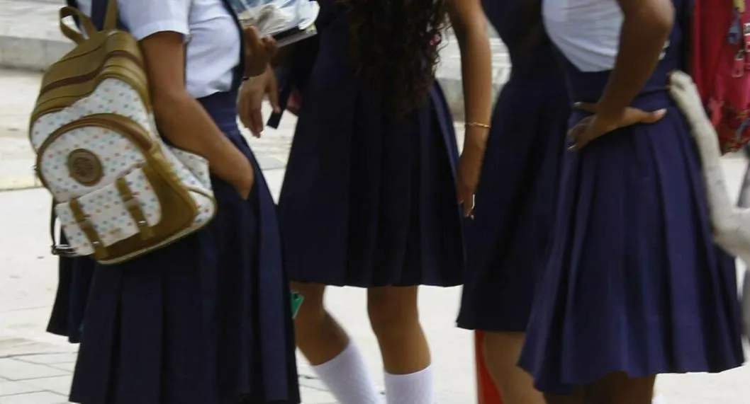 Imagen de niñas de colegio, por consumo de drogas de menores en Valledupar