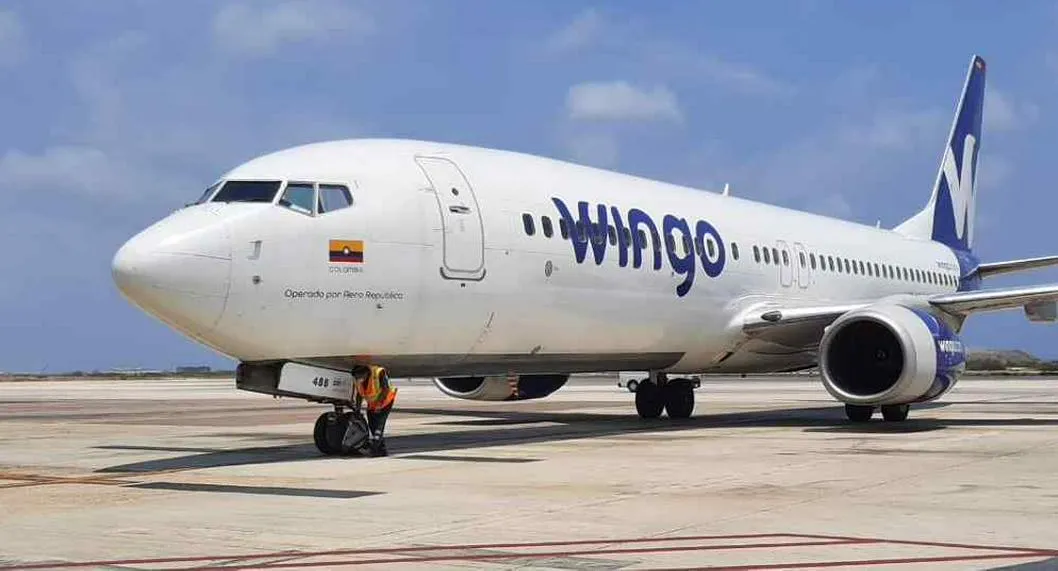 Foto de un avión, a propósito de las nuevas rutas que la aerolínea Wingo lanzó al mercado. 