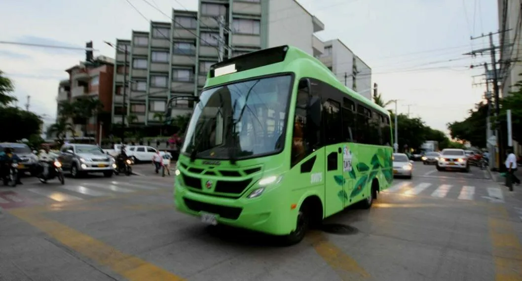 Bus en Valledupar, por cambio en servicio por Semana Santa