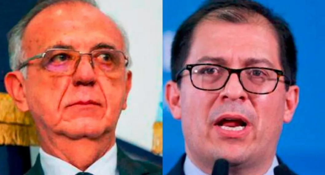 Iván Velásquez, ministro de Defensa, y Fransisco Barbosa, fiscal general, quien citó al jefe de la cartera para responder por el asesinato de 9 soldados atacados por el Eln.