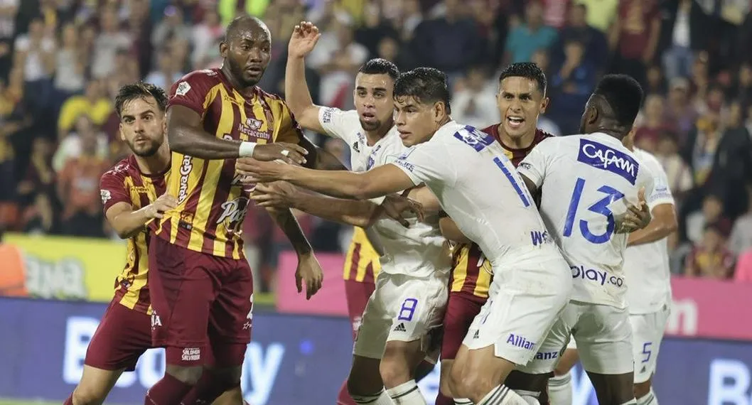 Partido entre Deportes Tolima y Millonarios, por la Liga BetPlay. Diego Herazo, del 'Pijao' le mandó pulla a hinchas del 'Embajador'.