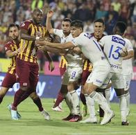 Partido entre Deportes Tolima y Millonarios, por la Liga BetPlay. Diego Herazo, del 'Pijao' le mandó pulla a hinchas del 'Embajador'.