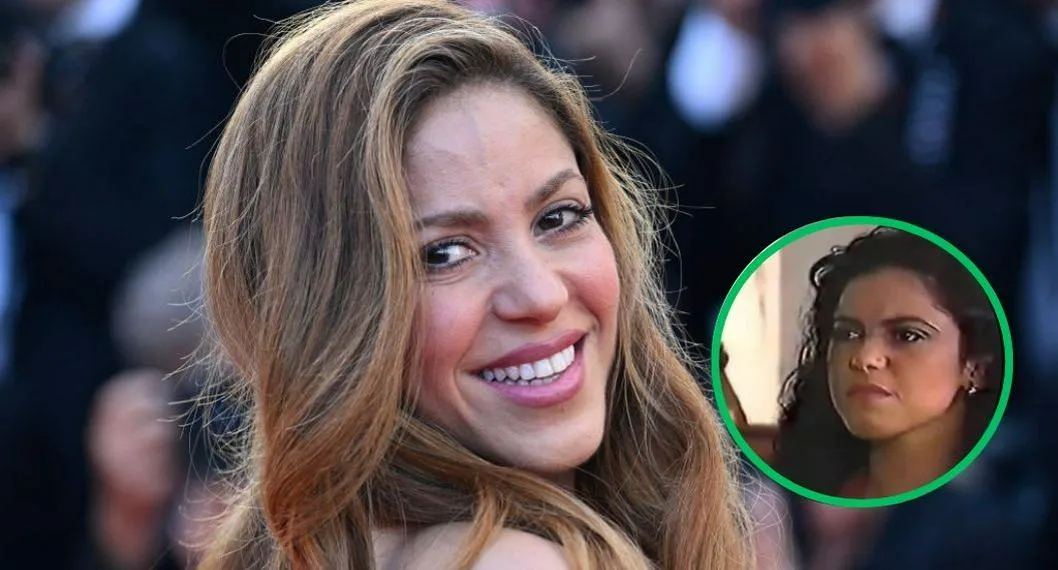 Shakira en una gala de premios y ella durante las grabaciones de la novela El Oasis, obra la cual Pedro Rendón asegura que se quemaron todas sus cintas