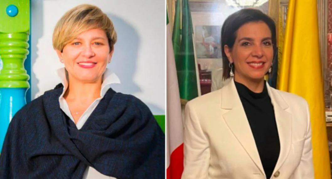 Verónica Alcocer, primera dama de Colombia, y Margarita Quessep, embajadora de Colombia en Italia