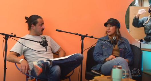 Sara Samaniego creadora de Marce la Recicladora en podcast 'Táchalo' ilustra nota sobre reacciones de famosos a su personaje y cómo surgió.