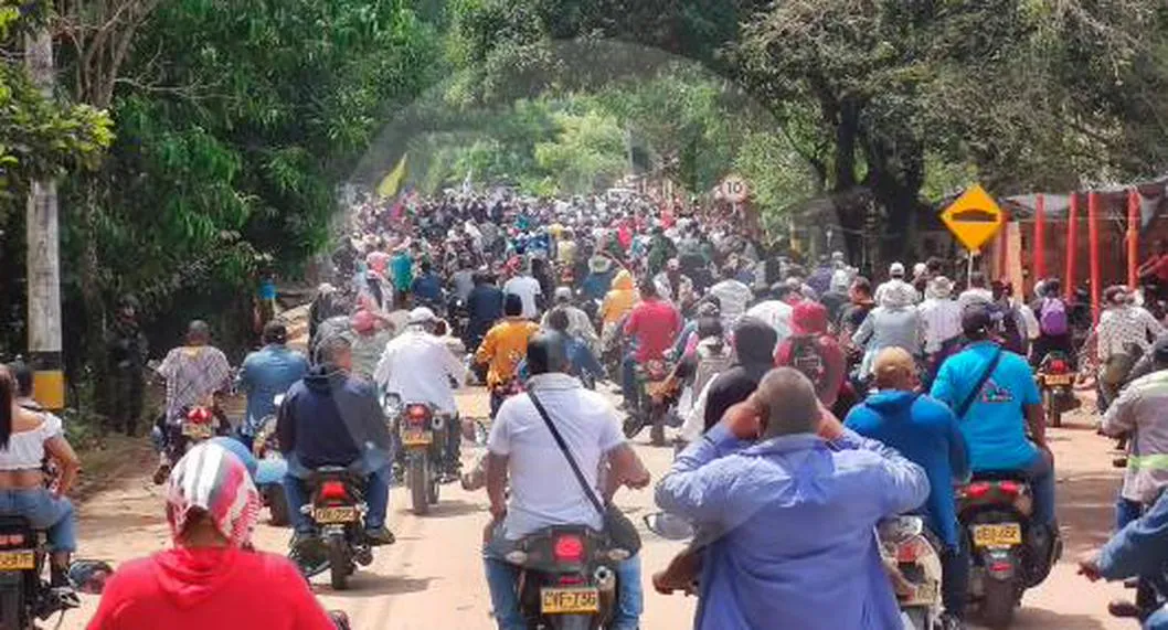Protestas del paro minero en Antioquia, que ya cumplen un mes y representantes aseguran que reciben presiones de grupos armados