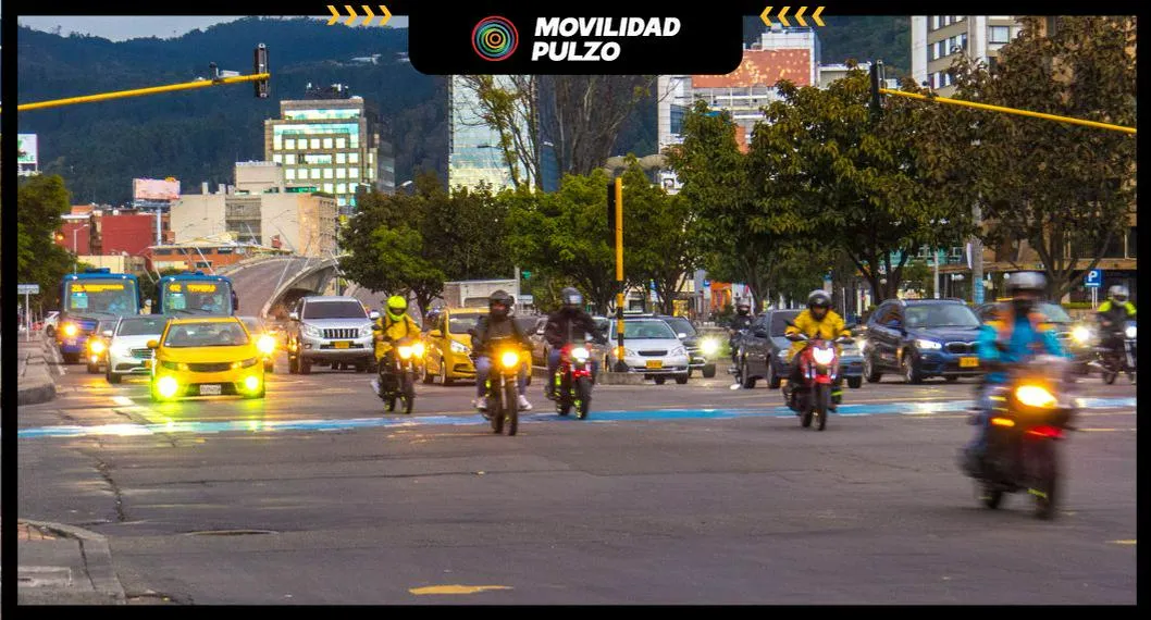 Foto de la movilidad de Bogotá, a propósito del pico y placa el 5 de abril