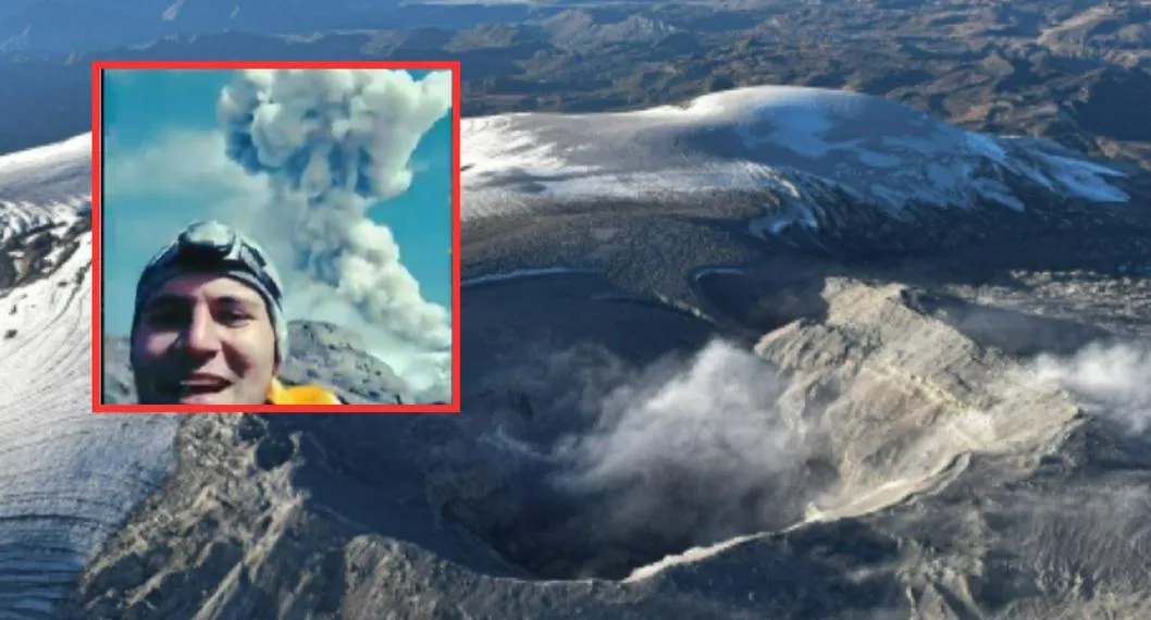 Montañista se las dio de turista y pasó susto cerca del volcán Nevado del Ruiz, que está en alerta naranja por una posible erupción. 