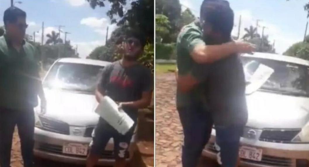 Papá rifó su carro para pagar operación a su hija y el ganador se lo devolvió, ¡hermoso momento!