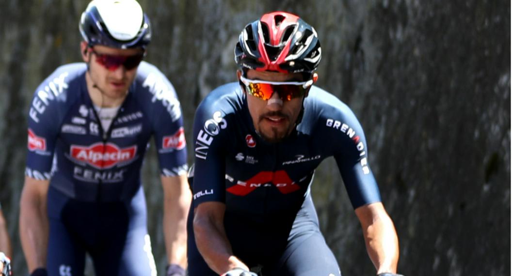 Daniel Felipe Martínez en el primer día de la Vuelta al País Vasco hoy 3 de abril.