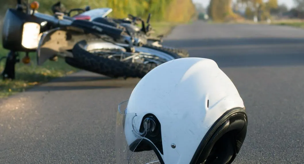 Foto ilustrativa de accidente en moto