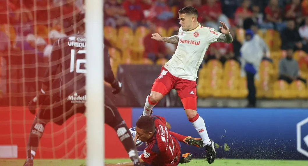 Imagen del partido entre Medellín e Internacional de Portoalegre, por Copa Libertadores.