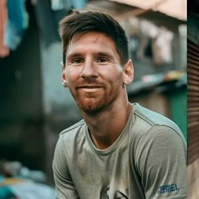 Así se verían Messi, Keanu Reeves y otros famosos sin lujos, según la IA