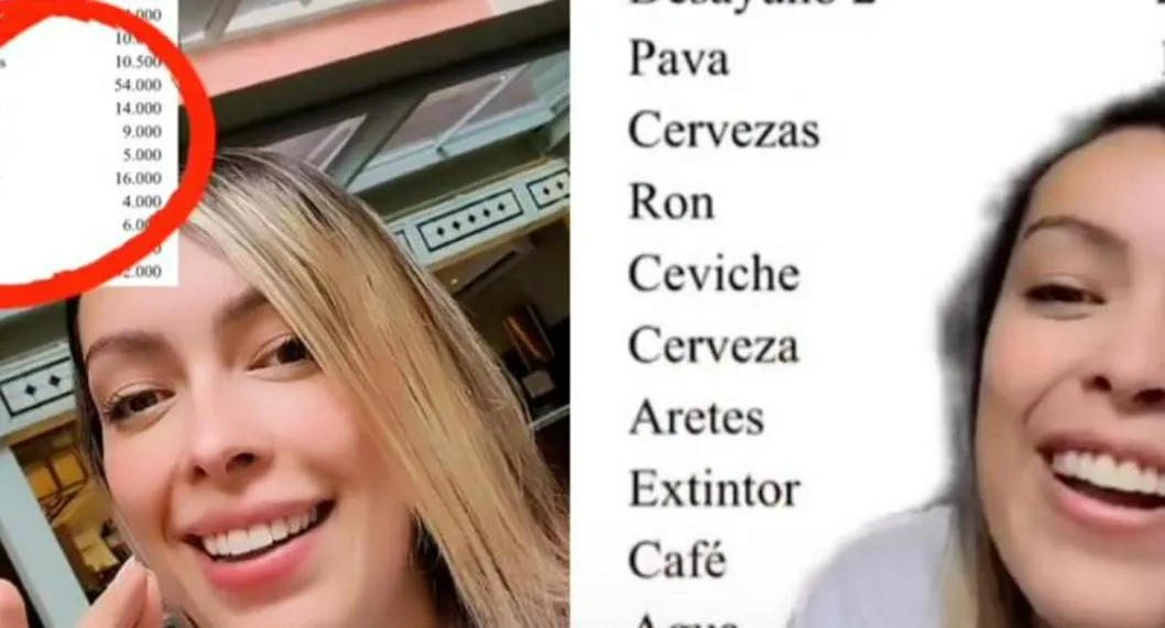 Foto de las pruebas de novio que le cobraba citas a su novia con cuadro de Excel