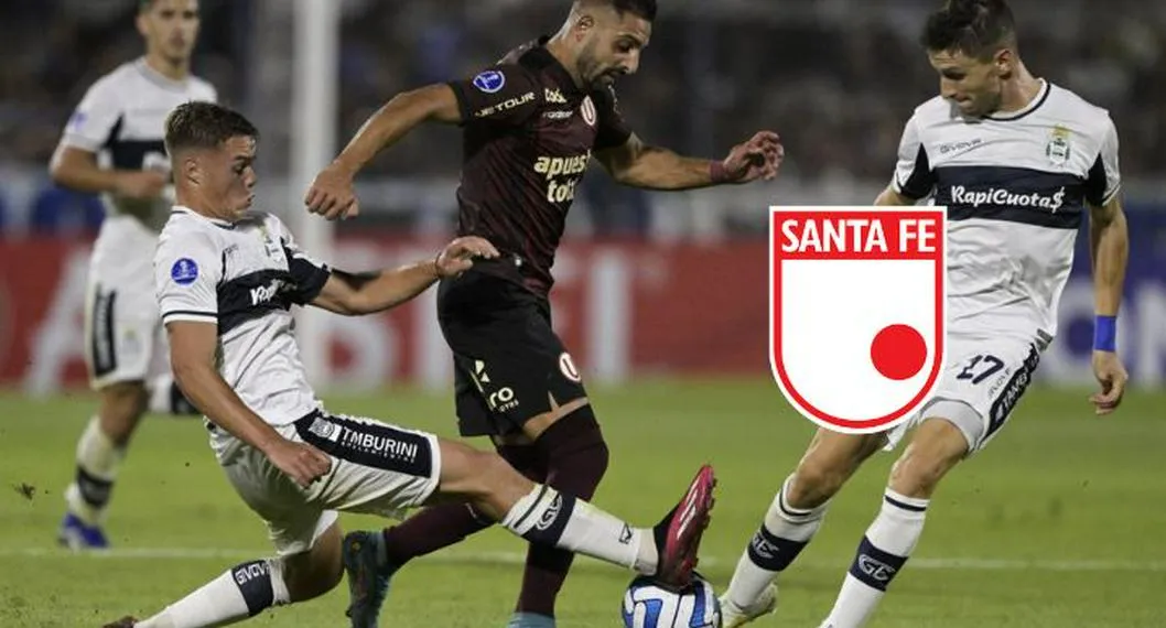 Imagen del partido entre Gimnasia, de Argentina y Universitario, de Perú, que complicaría a Santa Fe