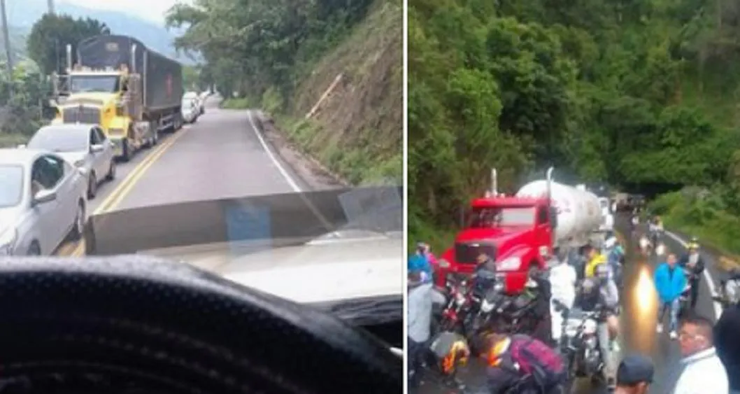 Motociclista murió en carretera del Tolima y hay enorme trancón