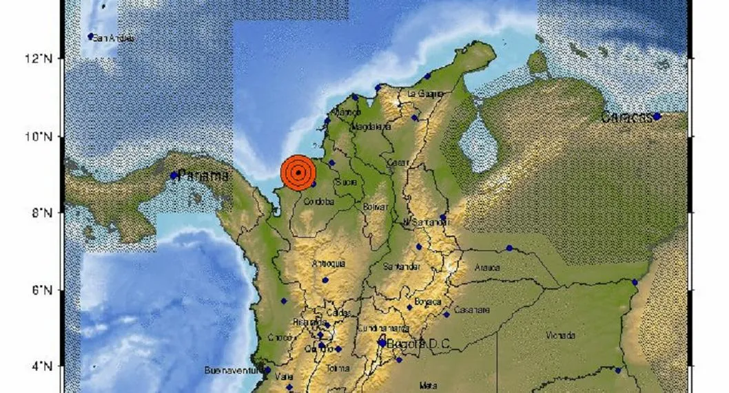 Temblor en Colombia la noche de este Jueves Santo 6 de abril del 2023.