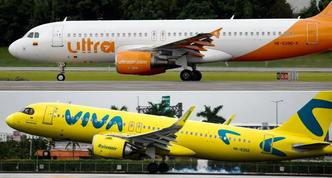 Aviones de Ultra Air y Viva Air, a propósito de qué explica la quiebras de las dos aerolíneas.