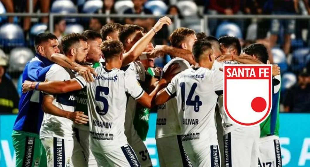 Foto de Gimnasia y Esgrima de la Plata y logo de Santa Fe