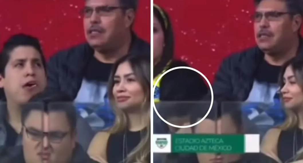 Hincha en México se escondió de la kiss cam por ir con otra mujer: hay video