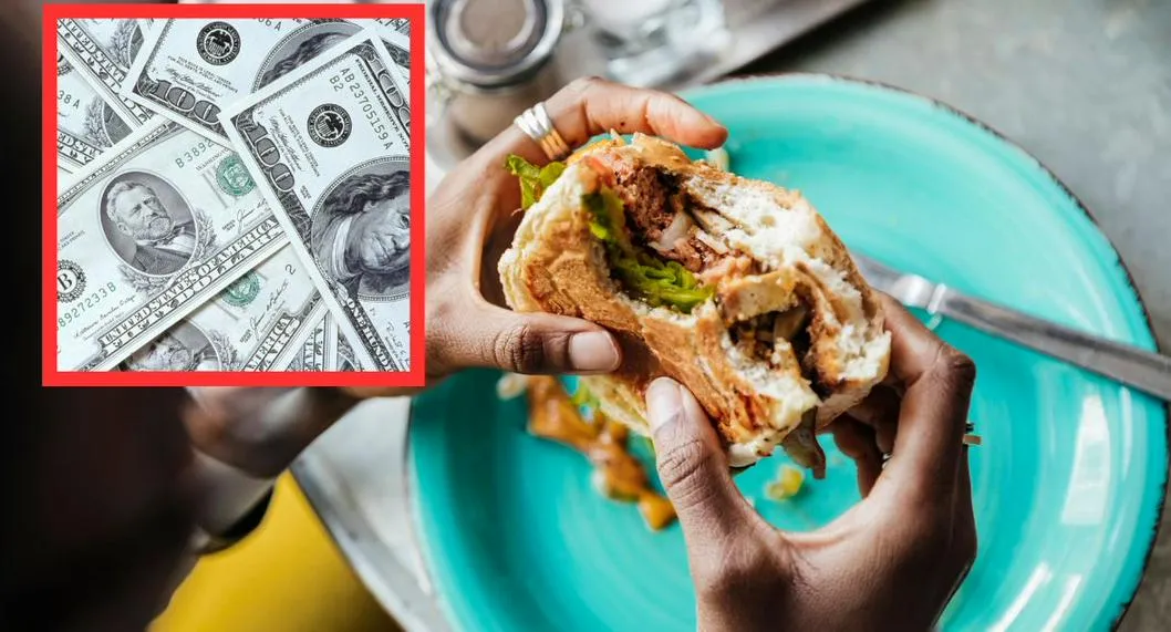 Foto de hamburguesa, a propósito de cuánto gana una latina en restaurante Five Guys, en EE. UU.
