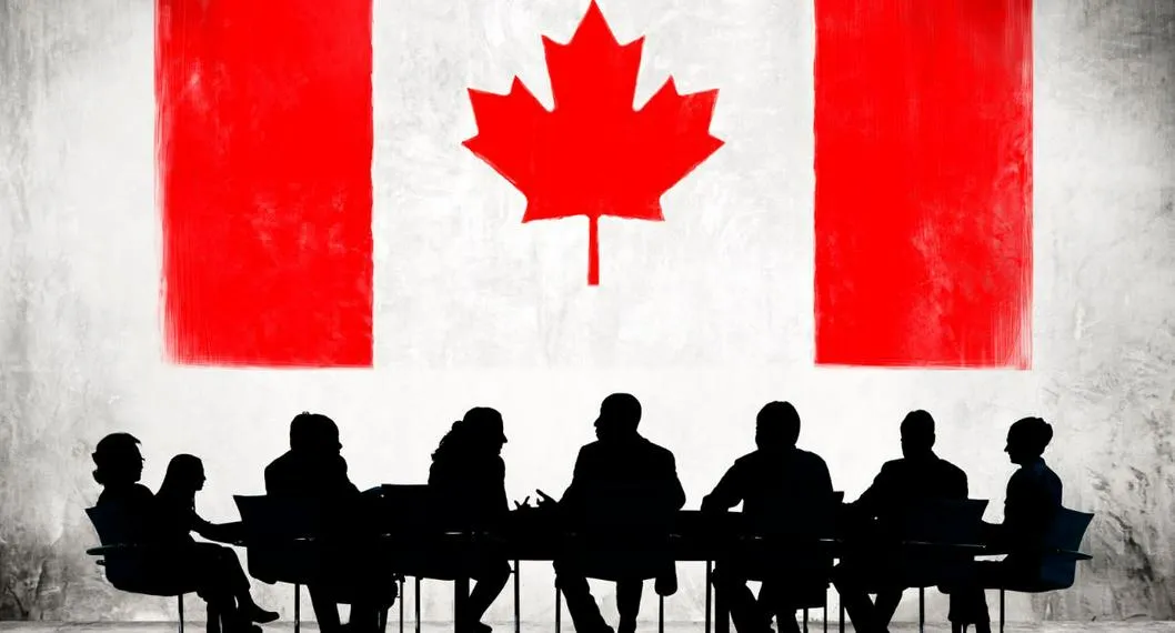 Foto de personas con bandera de Canadá a propósito de mejores plataformas para buscar empleo en Canadá